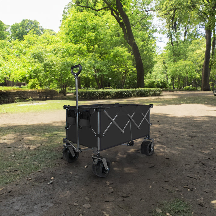 Collapsible Folding Beach Wagon with All-Terrain Wheels