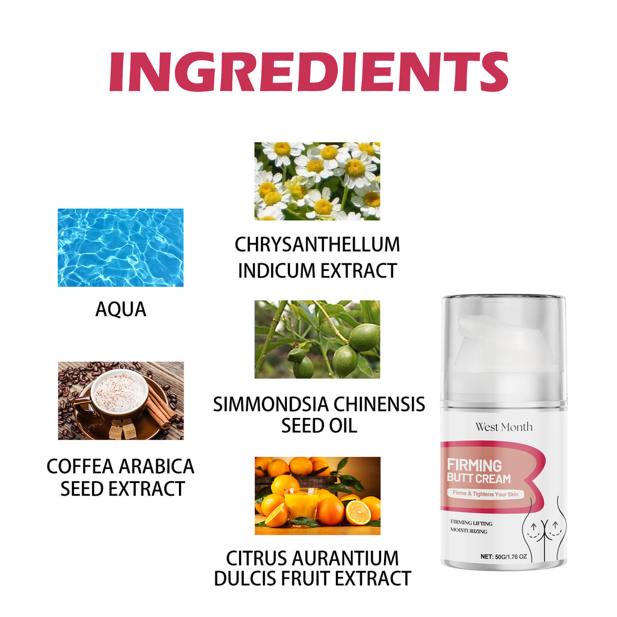 Butt Lift Firming Cream for Tighter-Looking Body Skin