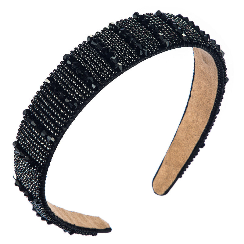 Beaded Headband for Face Washing & Bright Colorful Style