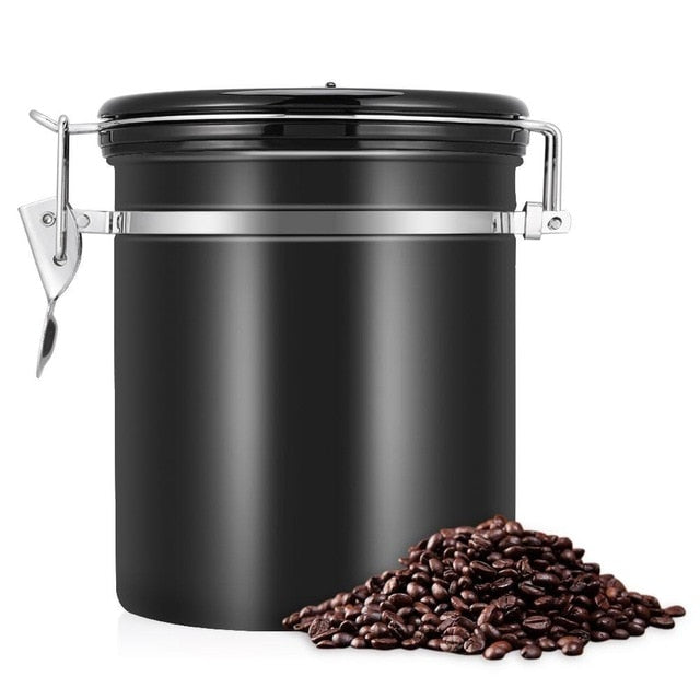 Airtight Coffee Canister 1.5L for Beans and Grounds