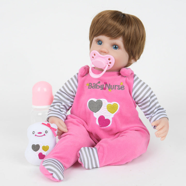 16-Inch Reborn Baby Doll With Magnetic Pacifier Set