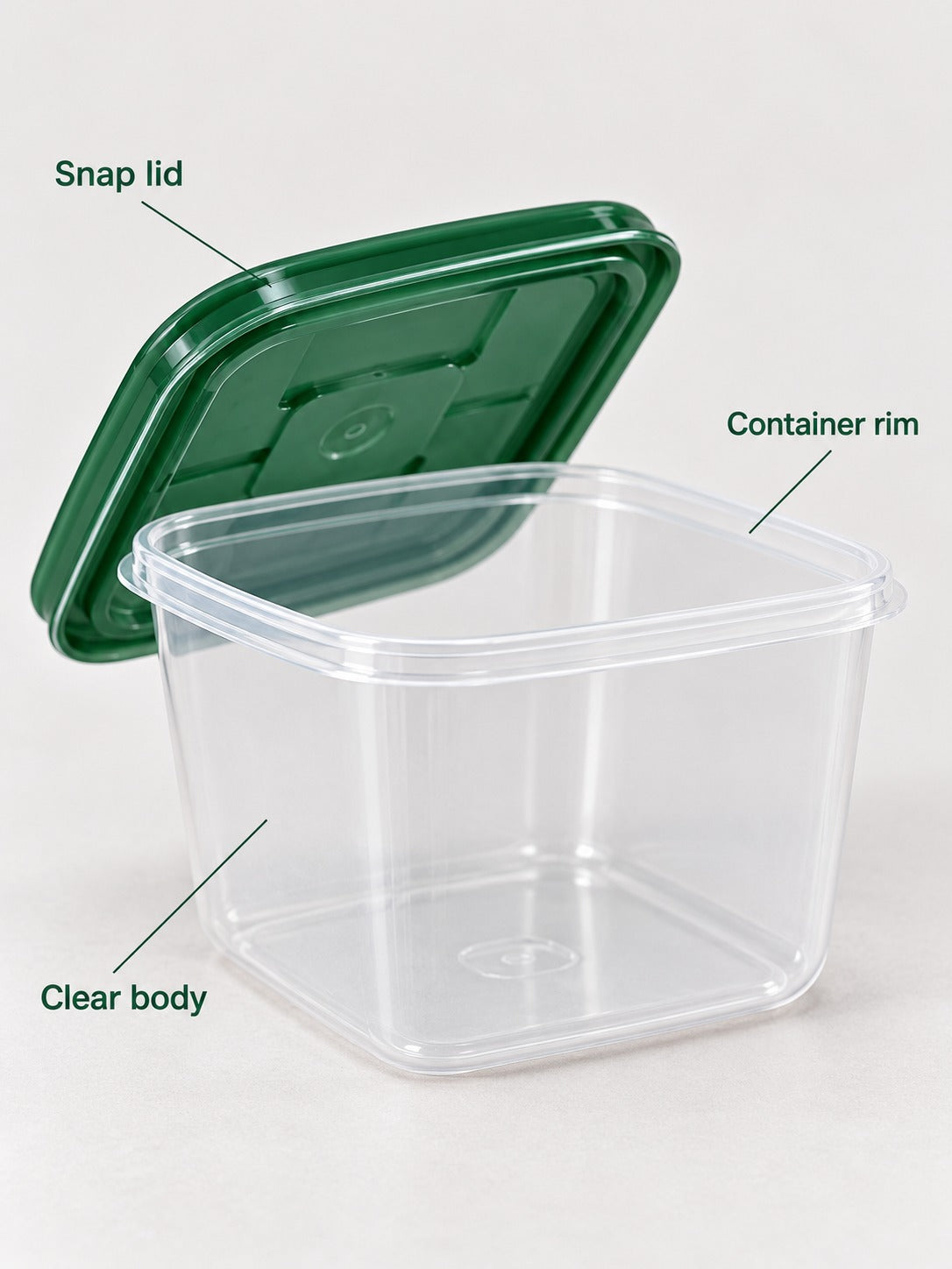 17-Piece Clear Food Storage Container Set with Snap Lids
