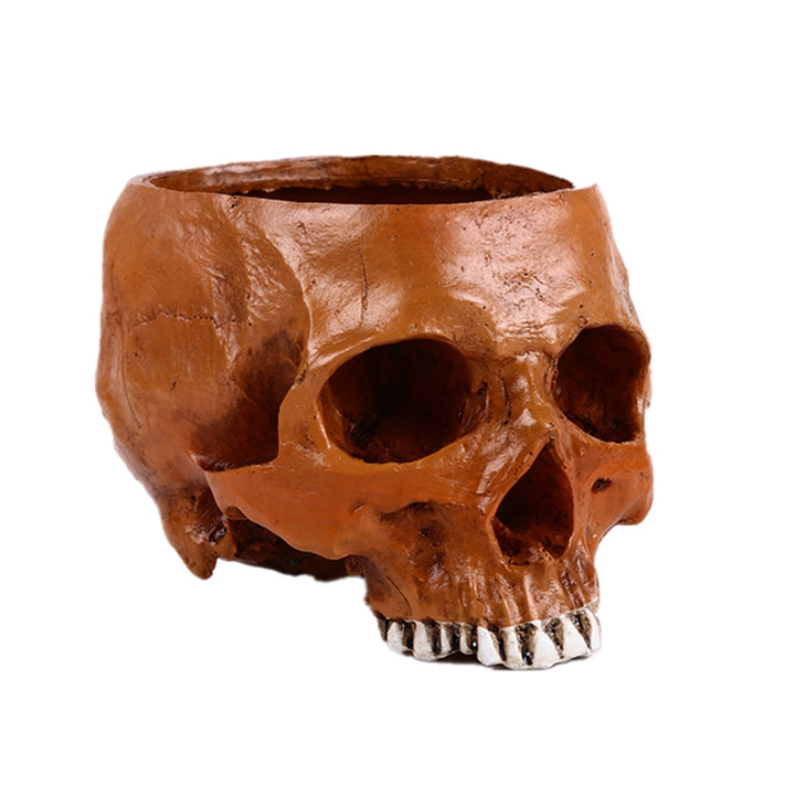 Gothic Skull Flower Pot Planter for Outdoor Garden Decor