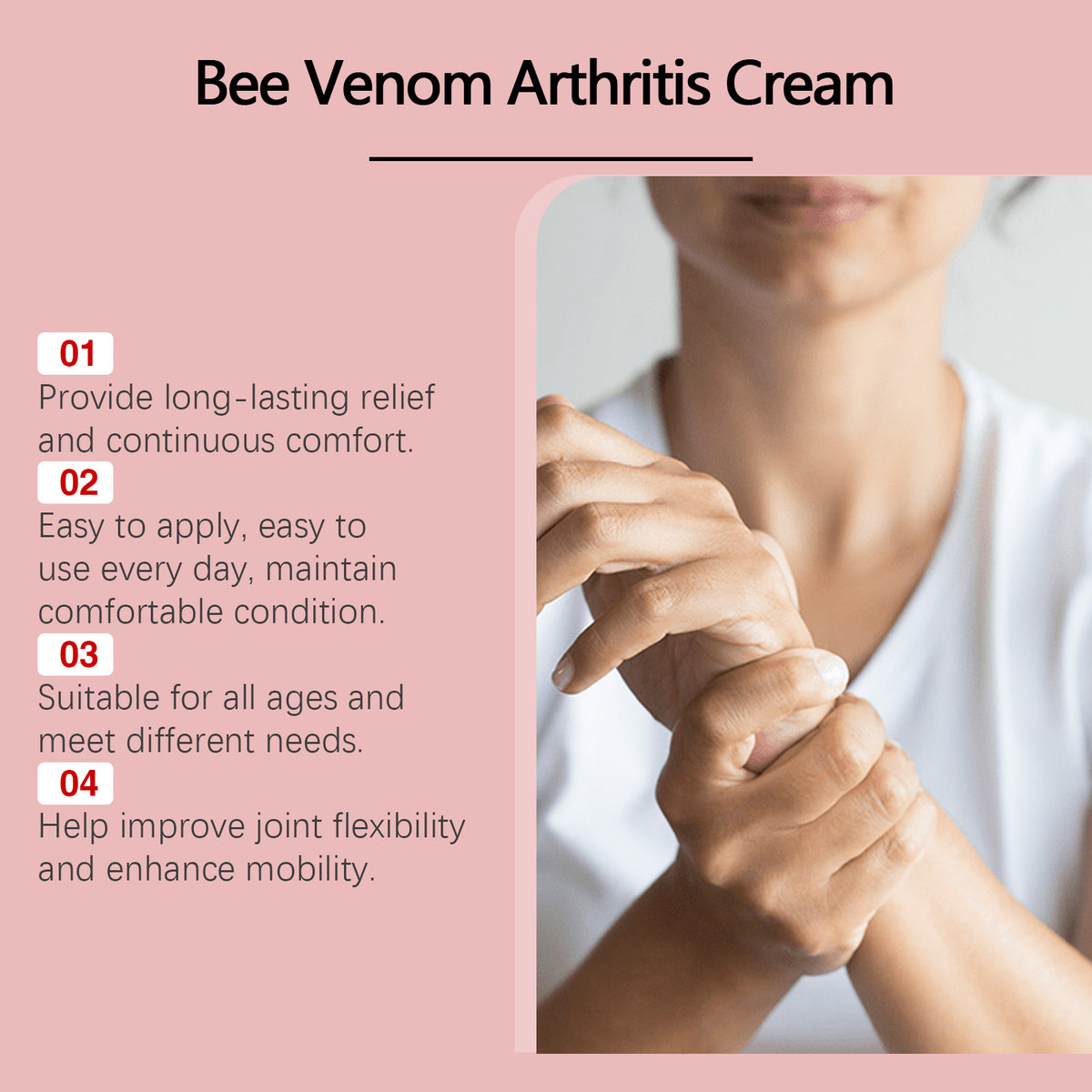 Bee Venom Joint Cream for Soothing Daily Joint Massage
