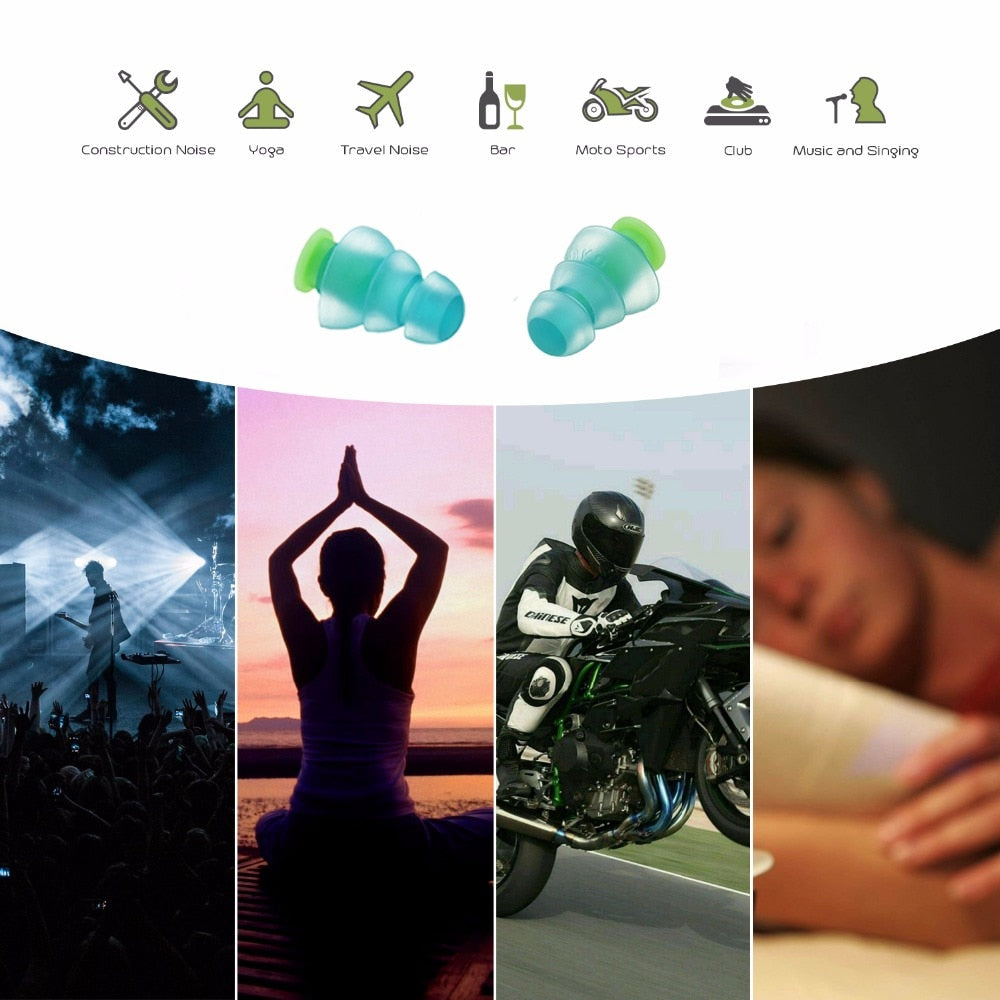 Silicone Ear Plugs for Sleeping & Concerts — Hear Clearly