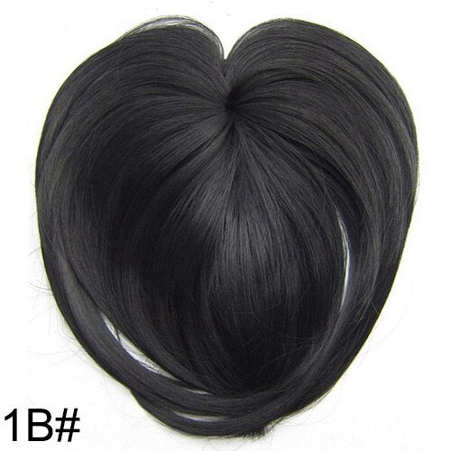 Clip In Bangs Synthetic — Blunt Fringe Hairpiece in 9+