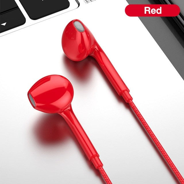 Wired Earphones With Mic and Bass, Low Sound Leakage