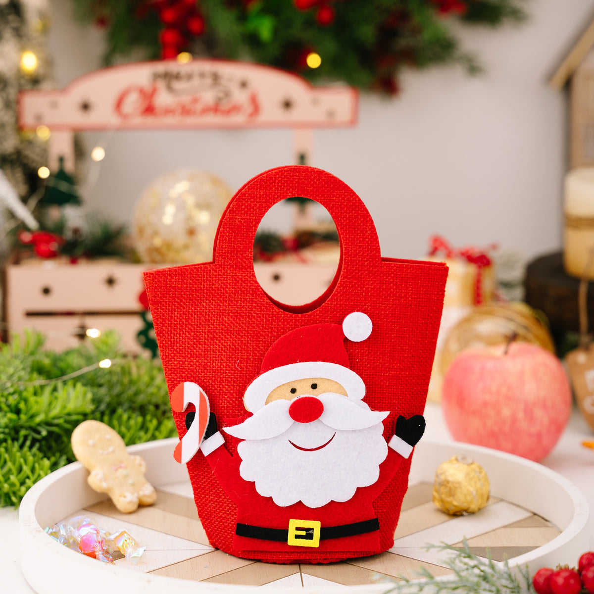 Reusable Christmas Gift Bags for Kids, 3-Piece Set