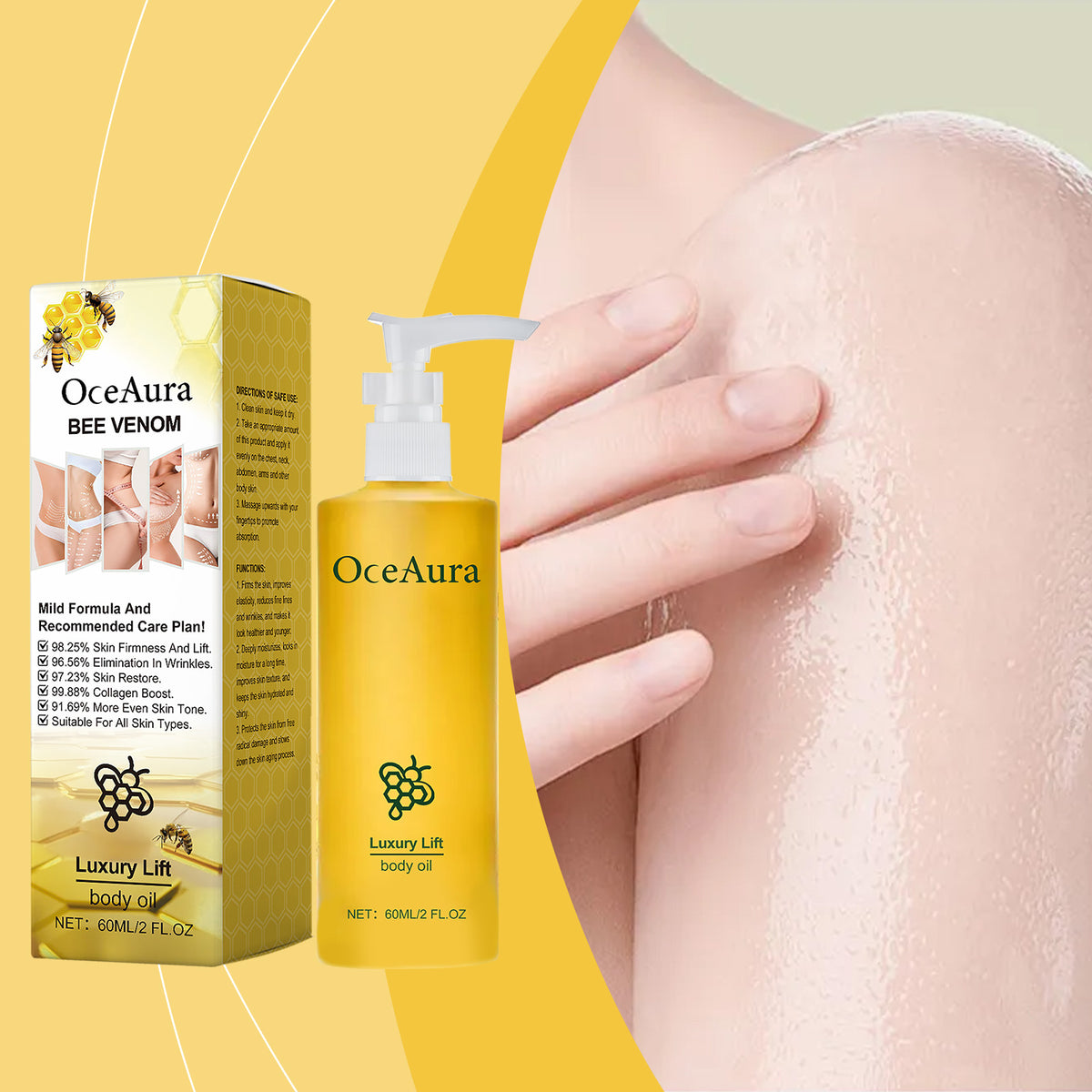 Body Firming Oil for Smooth, Moisturized Skin Care