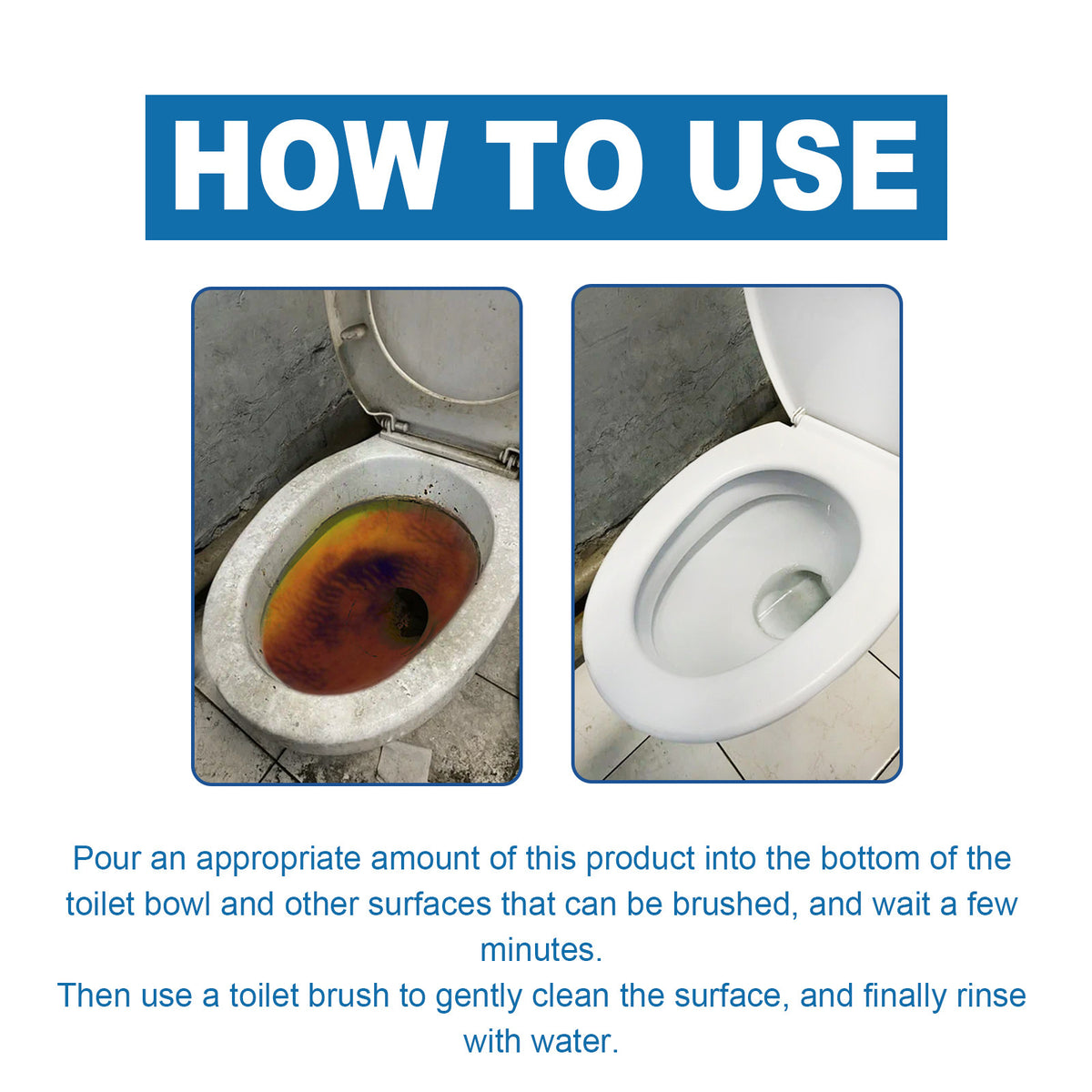 Toilet Bowl Cleaner for Urine Scale, Grime & Odor