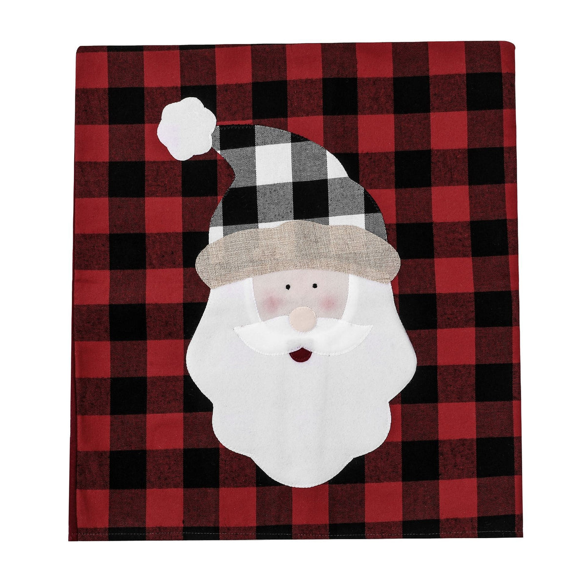 Christmas Chair Covers with Santa & Snowman Plaid