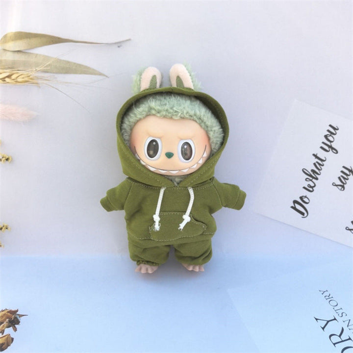 17cm Labubu Doll Outfit Set for Cozy Streetwear Style