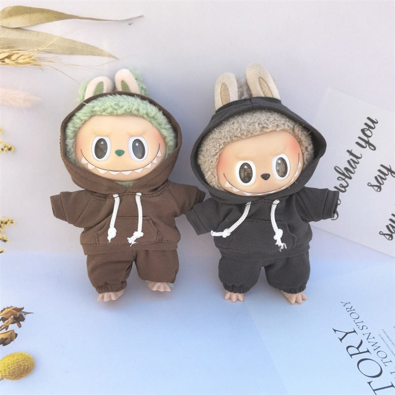 17cm Labubu Doll Outfit Set for Cozy Streetwear Style