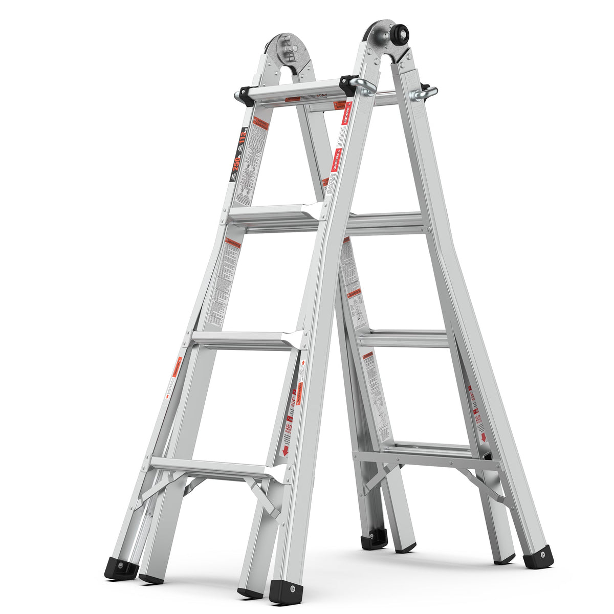 17 ft Multi-Position Aluminum Ladder: A-Frame & Straight