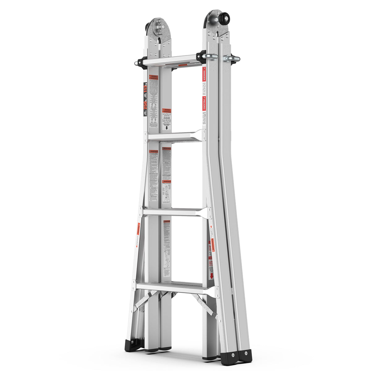 17 ft Multi-Position Aluminum Ladder: A-Frame & Straight