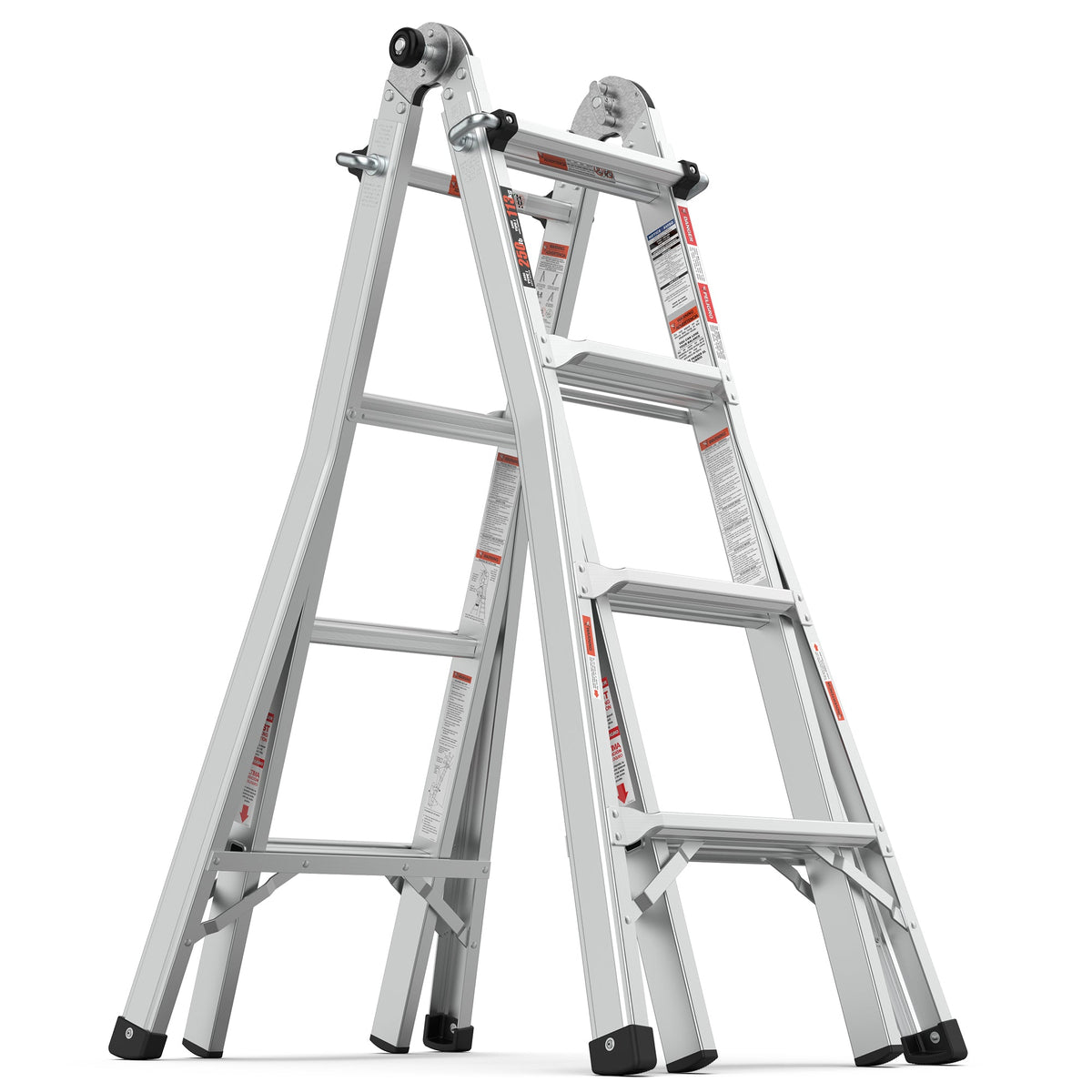 17 ft Multi-Position Aluminum Ladder: A-Frame & Straight