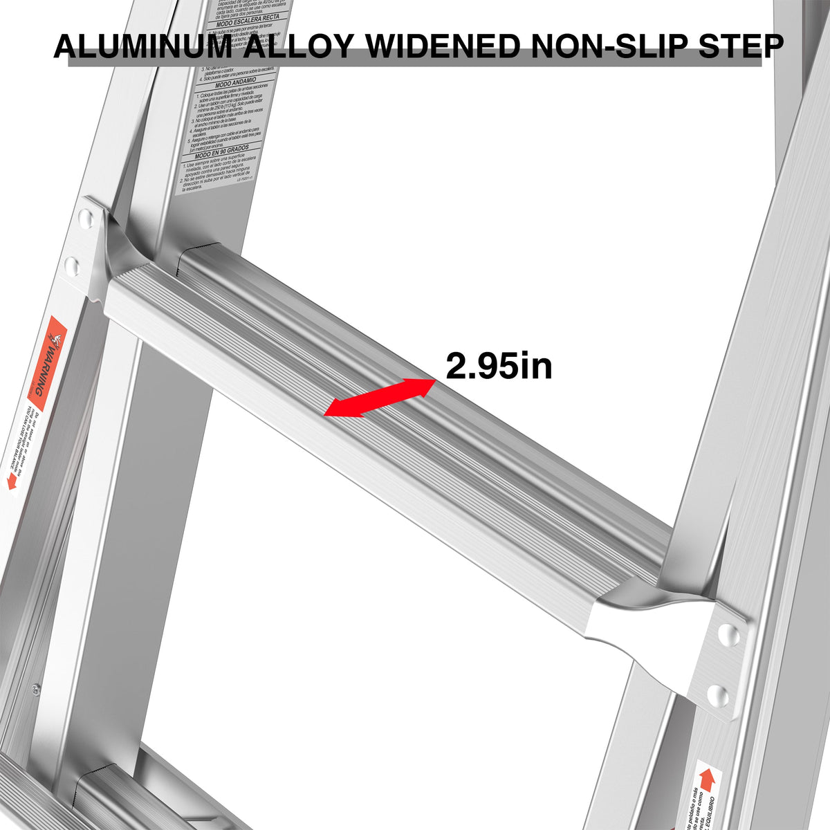 17 ft Multi-Position Aluminum Ladder: A-Frame & Straight