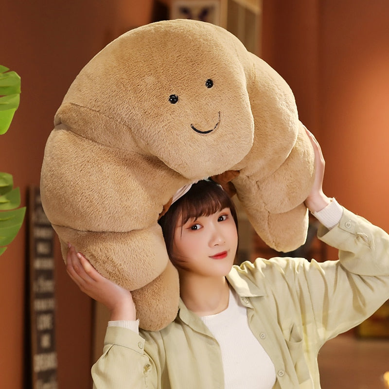 Croissant Plush Pillow for Cozy Cuddles and Decor