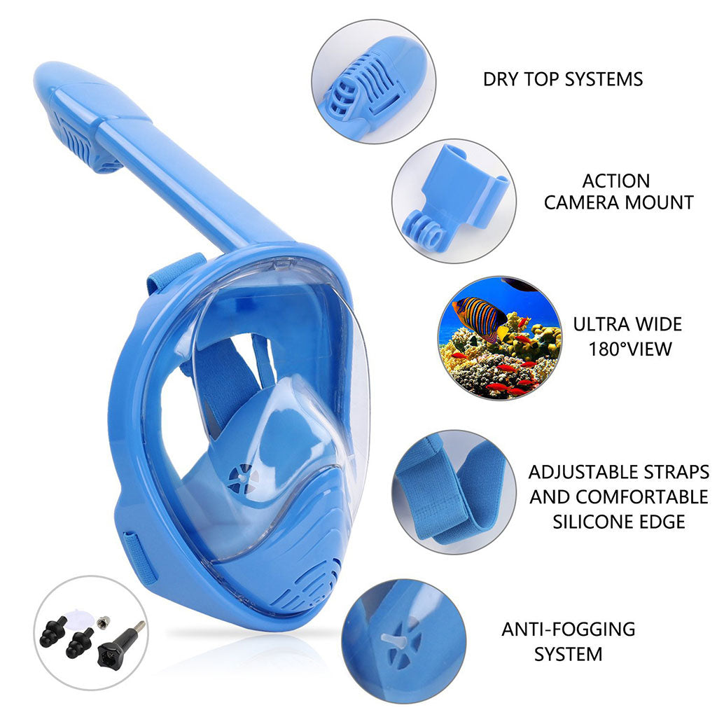 180° Full-Face Snorkel Mask for Kids, Anti-Fog View