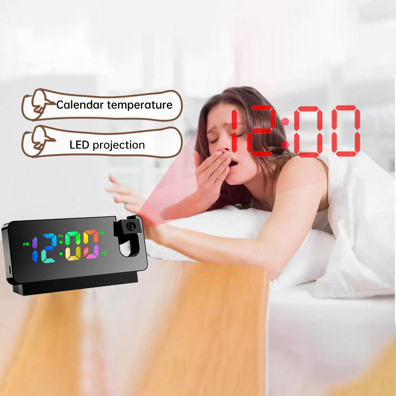 Digital Projection Alarm Clock With 180° Visibility