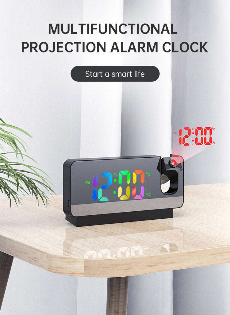Digital Projection Alarm Clock With 180° Visibility