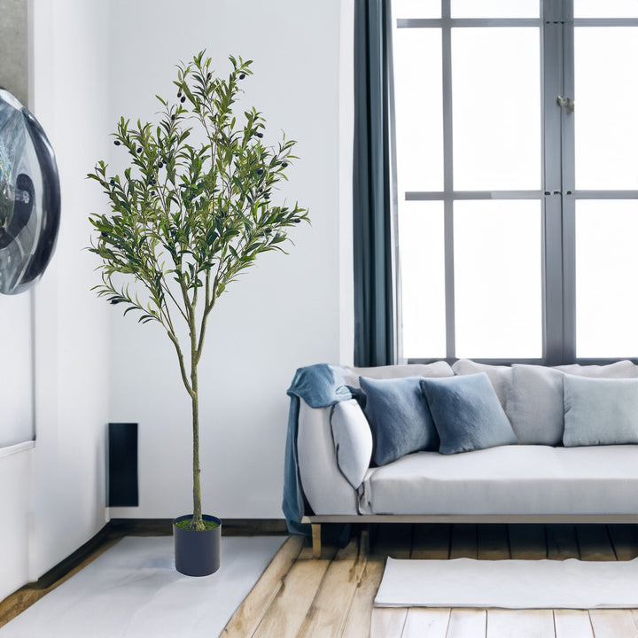 Artificial Olive Tree for Living Room: Lifelike, Zero Care
