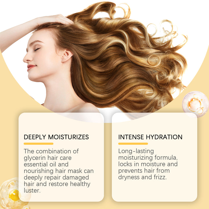 Glycerin Hair Care Set for Deep Moisture & Frizz Control