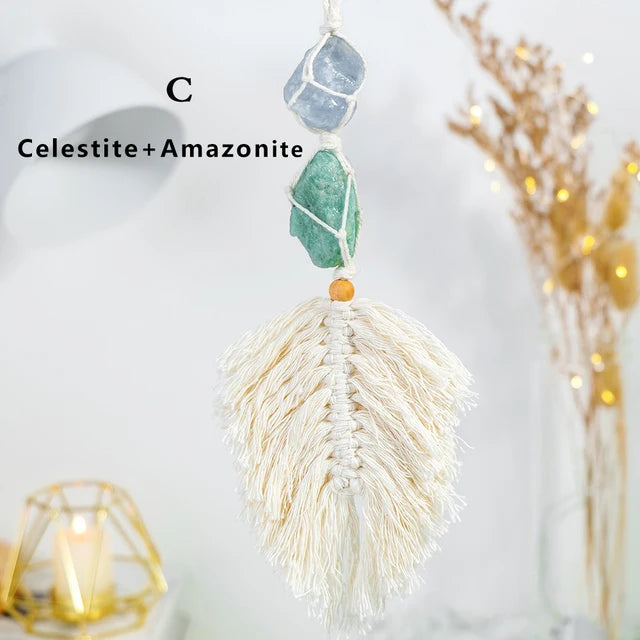 Crystal Macramé Hanging Decor for Bohemian Windows