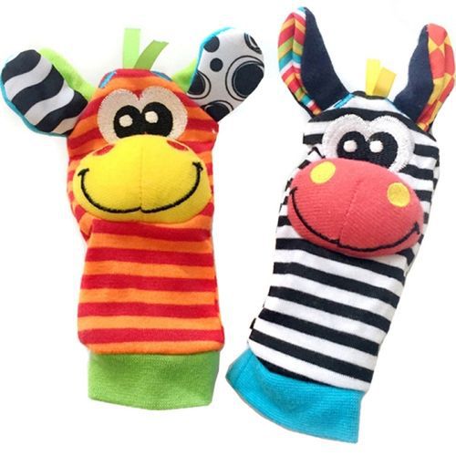 Baby Wrist Rattles for Sensory Play and Tummy Time