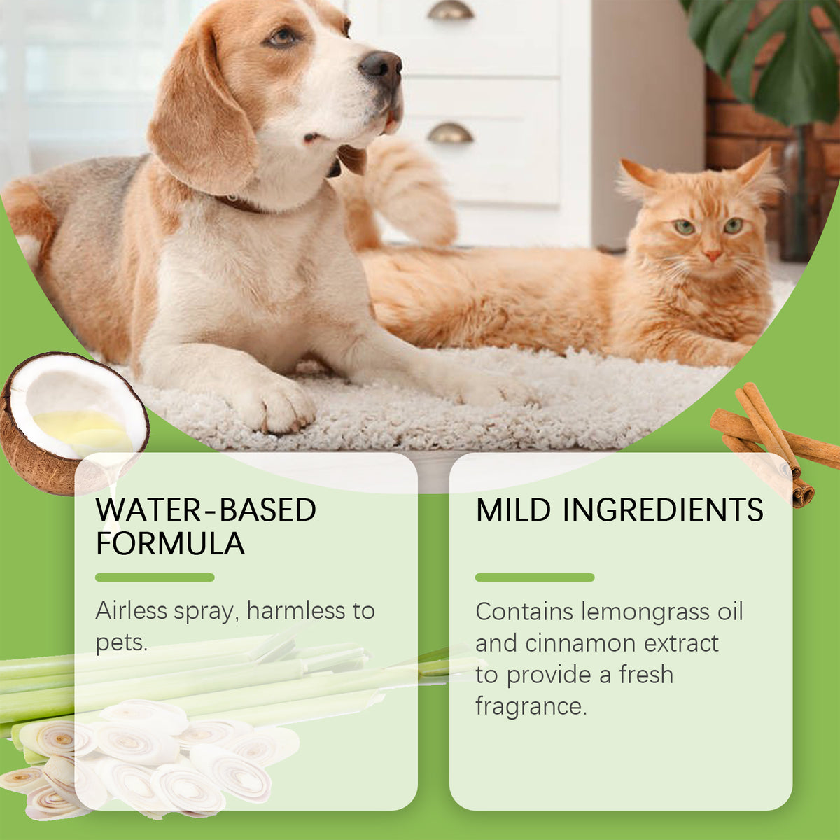 Natural Pet Odor Spray for Fresher Indoor Pet Areas