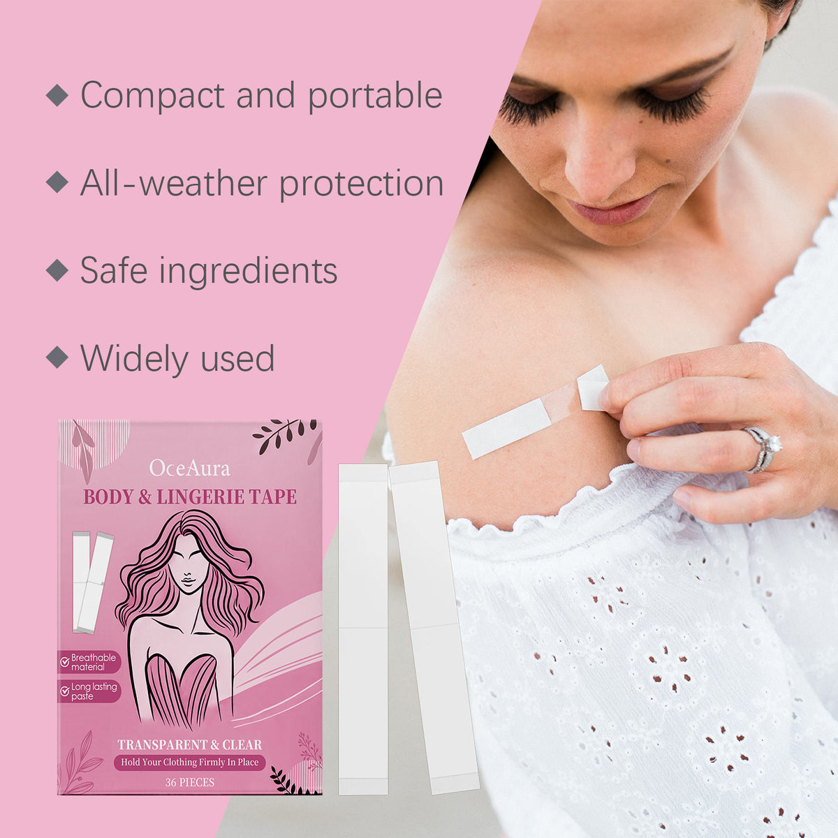 Invisible Clothing Tape for Secure Strap Hold All Day