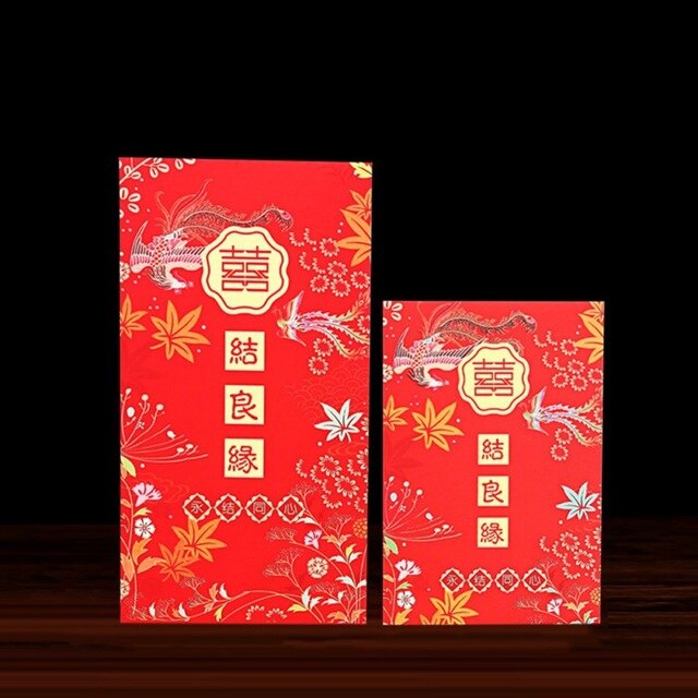 Red Brocade Gift Envelopes for Auspicious Giving