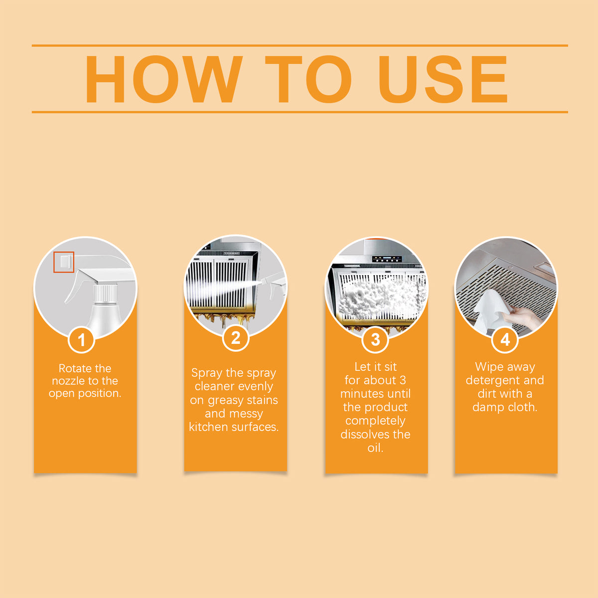 Kitchen Foam Cleaner for Heavy Grease Deep Cleaning