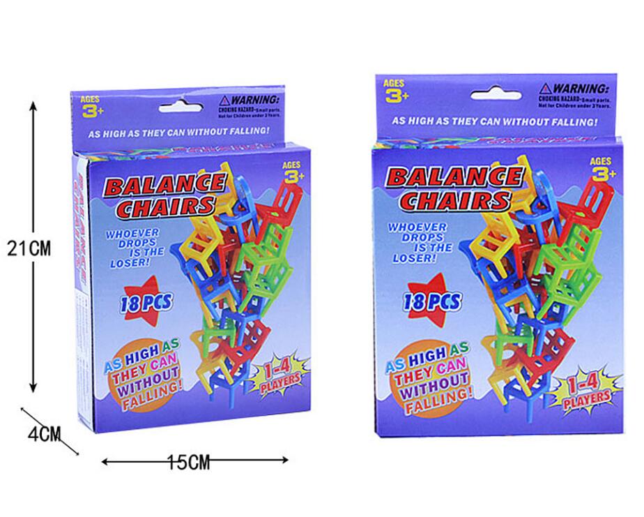 Balance Chair Stacking Game for Kids, 18-Piece Fun