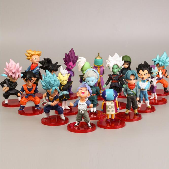 Dragon Ball Super Figurines 18-Piece Anime Shelf Display
