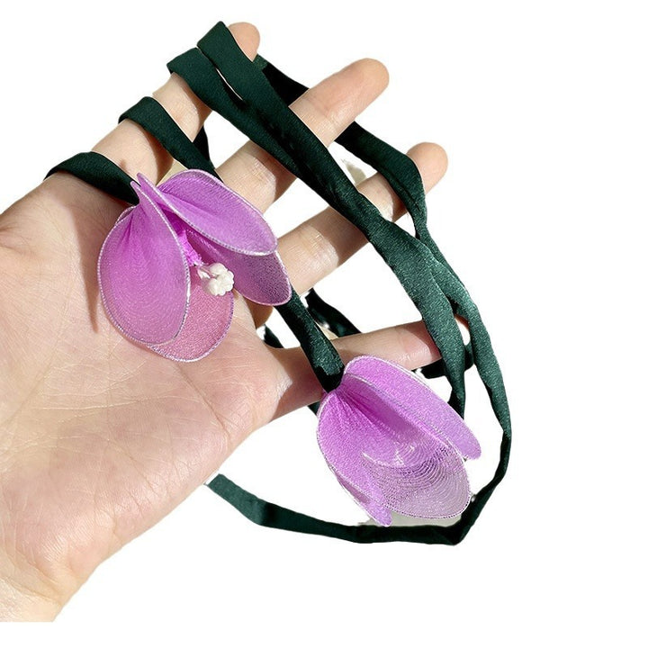 Tulip Hair Loop — Romantic 3D Flower Ponytail Accent