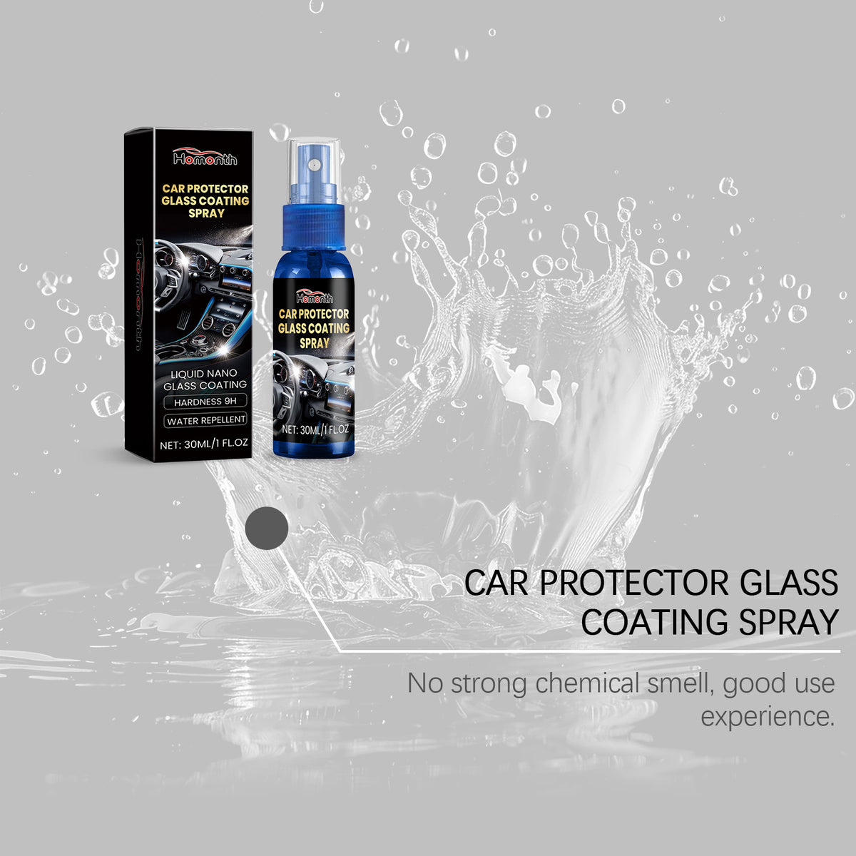 Automotive Interior Coating: 9H Water-Repellent Shield
