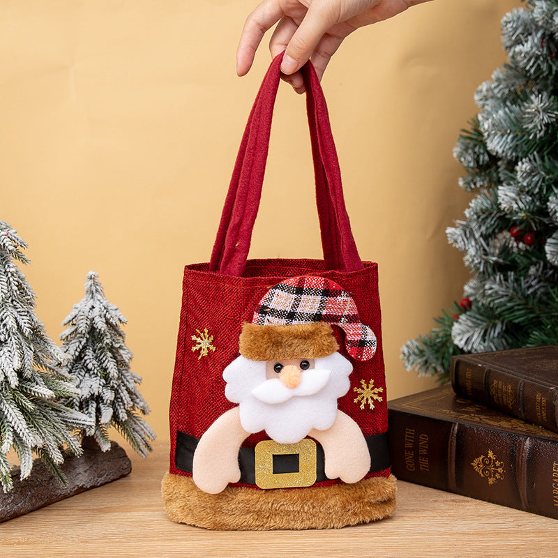 Christmas Gift Bags With Plush Character Keepsakes