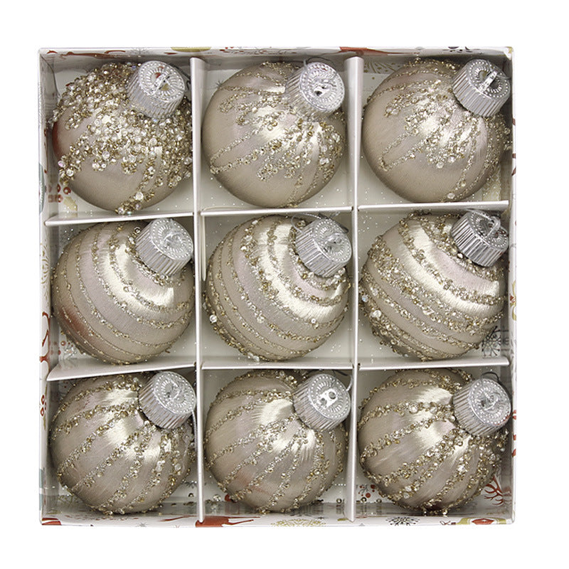 Christmas Baubles 9-Piece Set for a Polished Festive Tree