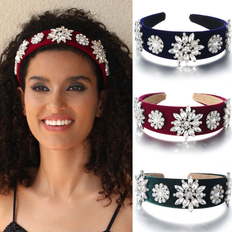 Velvet Pearl Headband for Glamorous Occasion Style