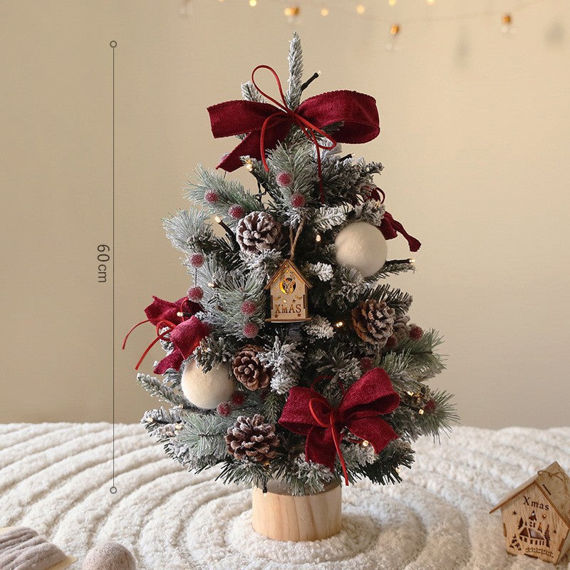 Desktop Christmas Tree Set for Cozy Small-Space Decor