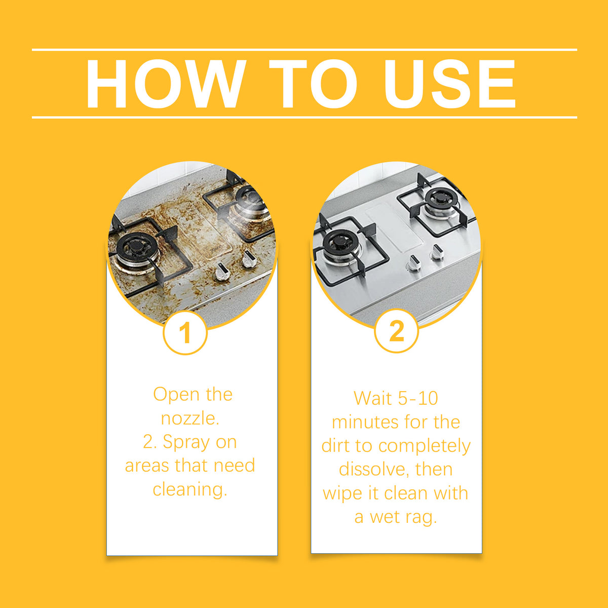 Kitchen Oil Removal Spray — 2X Heavy Grease Cleaner