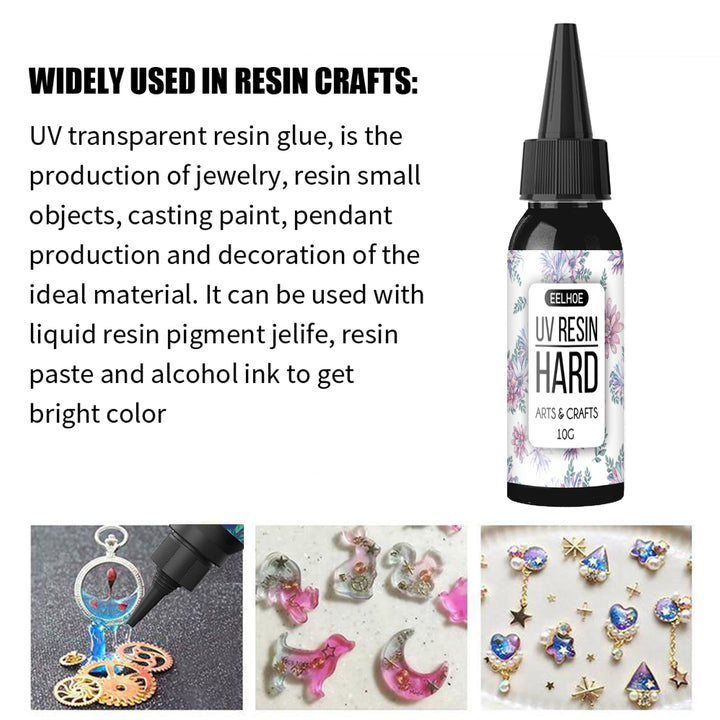 UV Resin Glue for Jewelry & Crafts | Clear Hard Cure