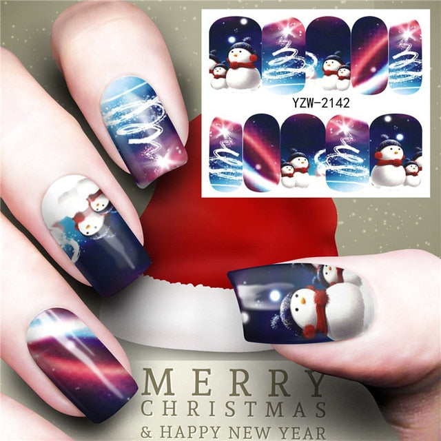 Christmas Water Nail Stickers for Easy Holiday Art