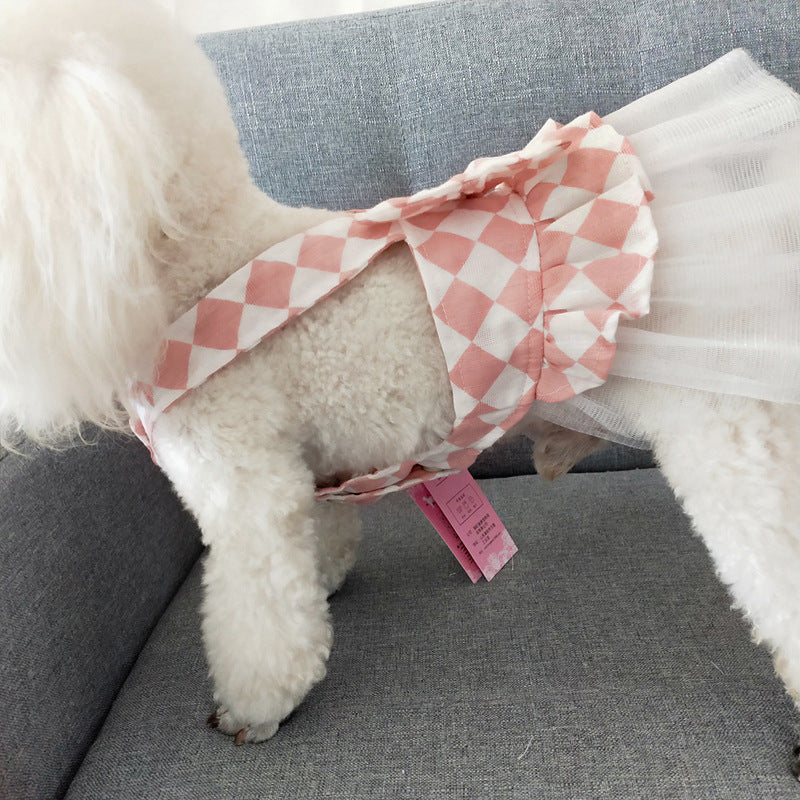 Small Dog Summer Dress With Lightweight Tulle Skirt