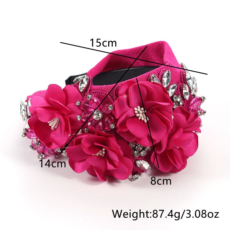 Floral Rhinestone Headband for Romantic Statement Style