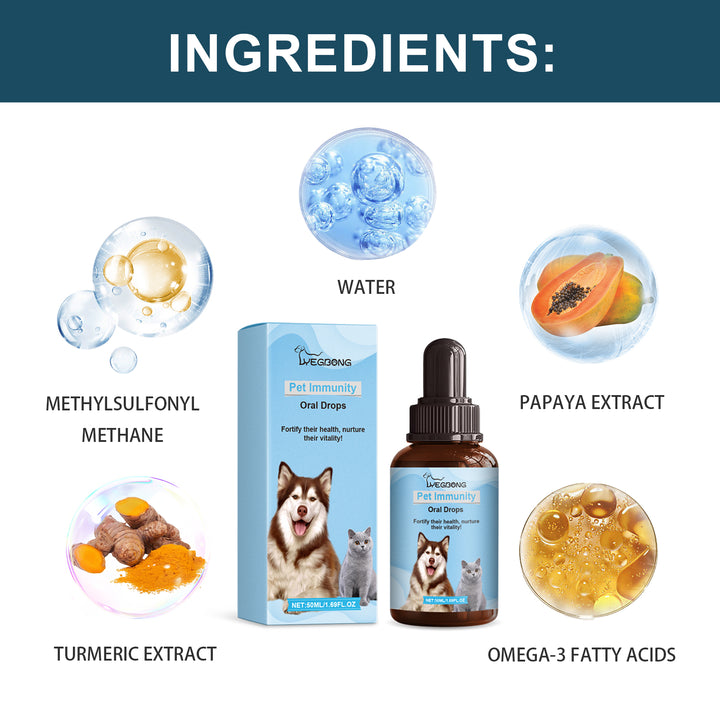 Pet Immune Drops for Cats & Dogs Daily Immune Support