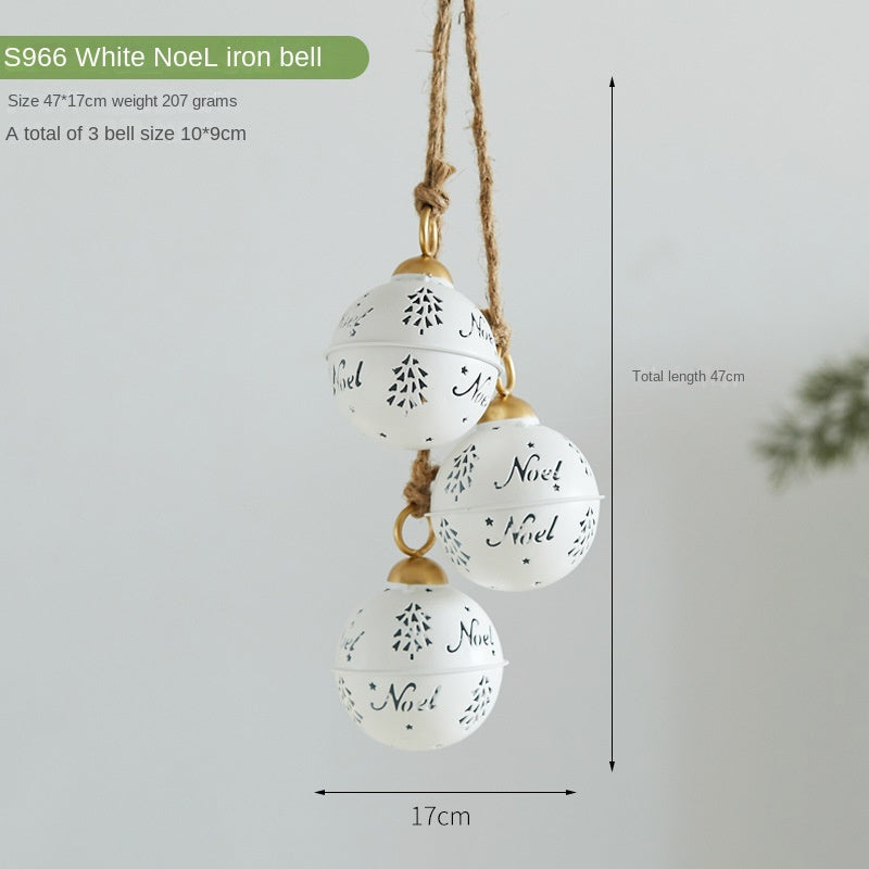 Christmas Bell Hanging Ornaments for Rustic Holiday Charm