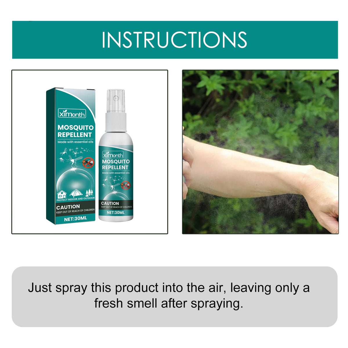 Portable Mosquito Repellent Spray With Essential Oils