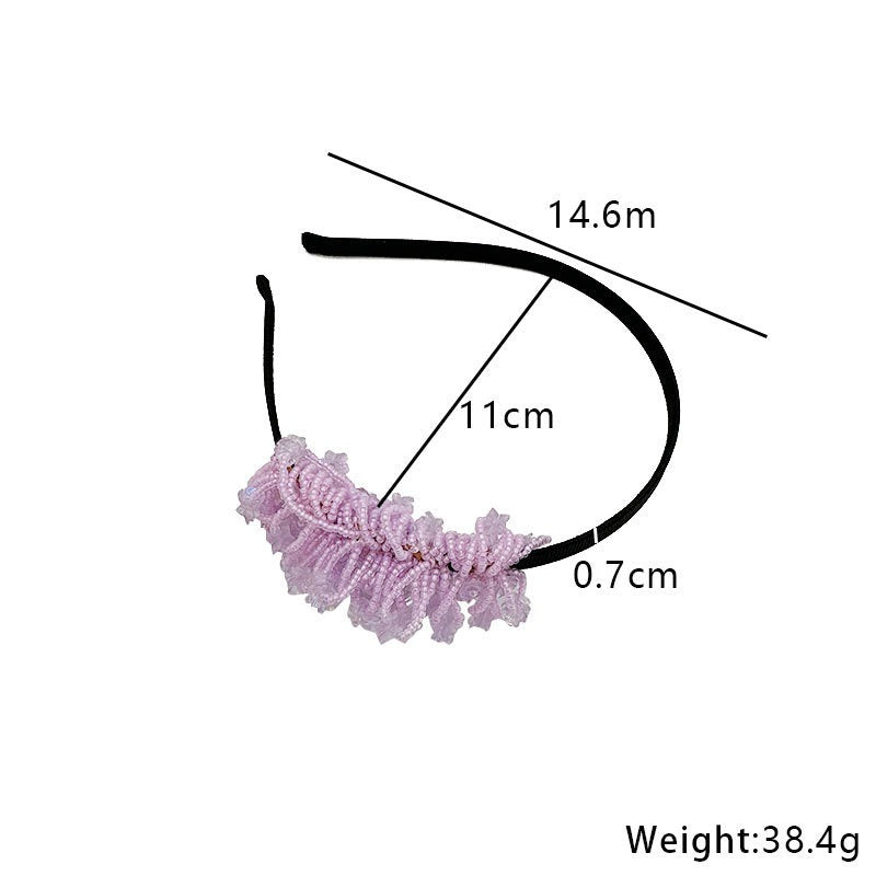 Handmade Beaded Tassel Hair Hoop for Romantic Styles